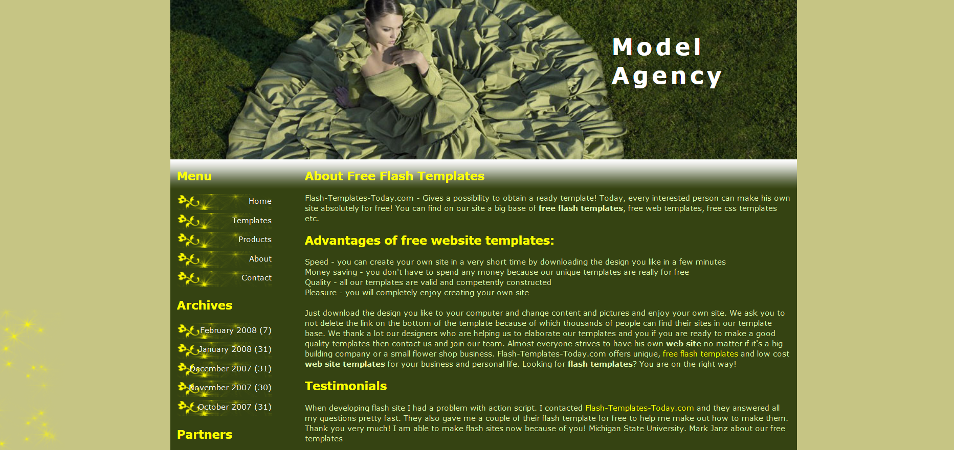 Шаблон сайта Красота №313