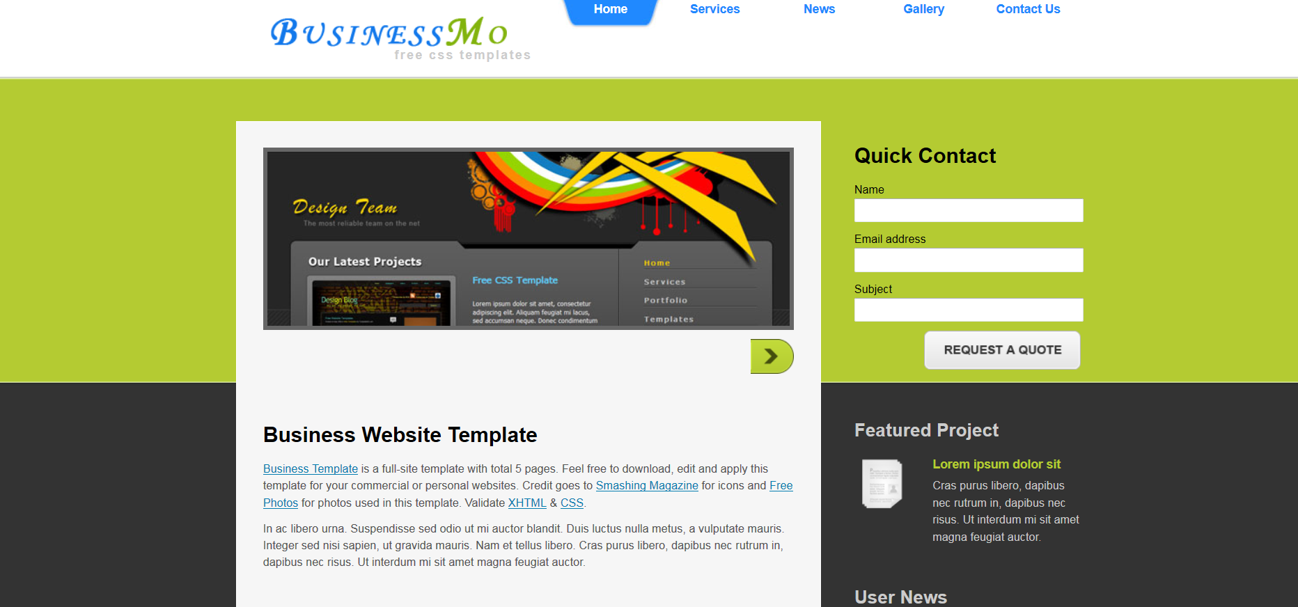 Шаблон сайта Бизнес №442