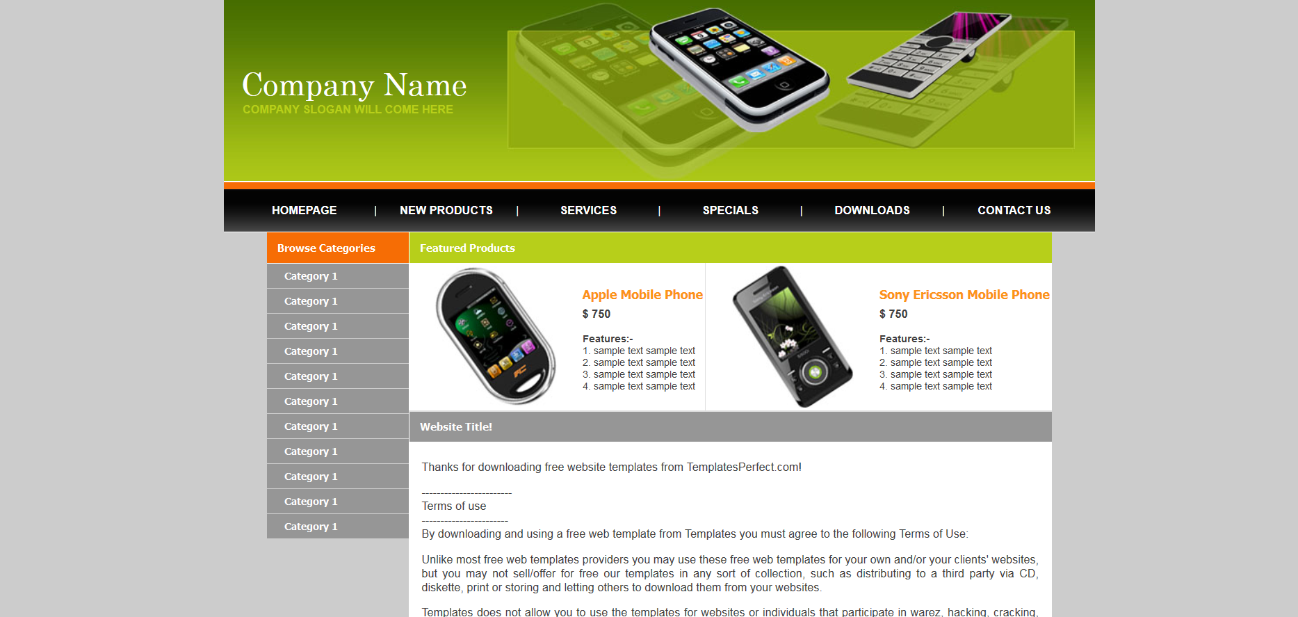 Шаблон сайта Интернет-магазины №358