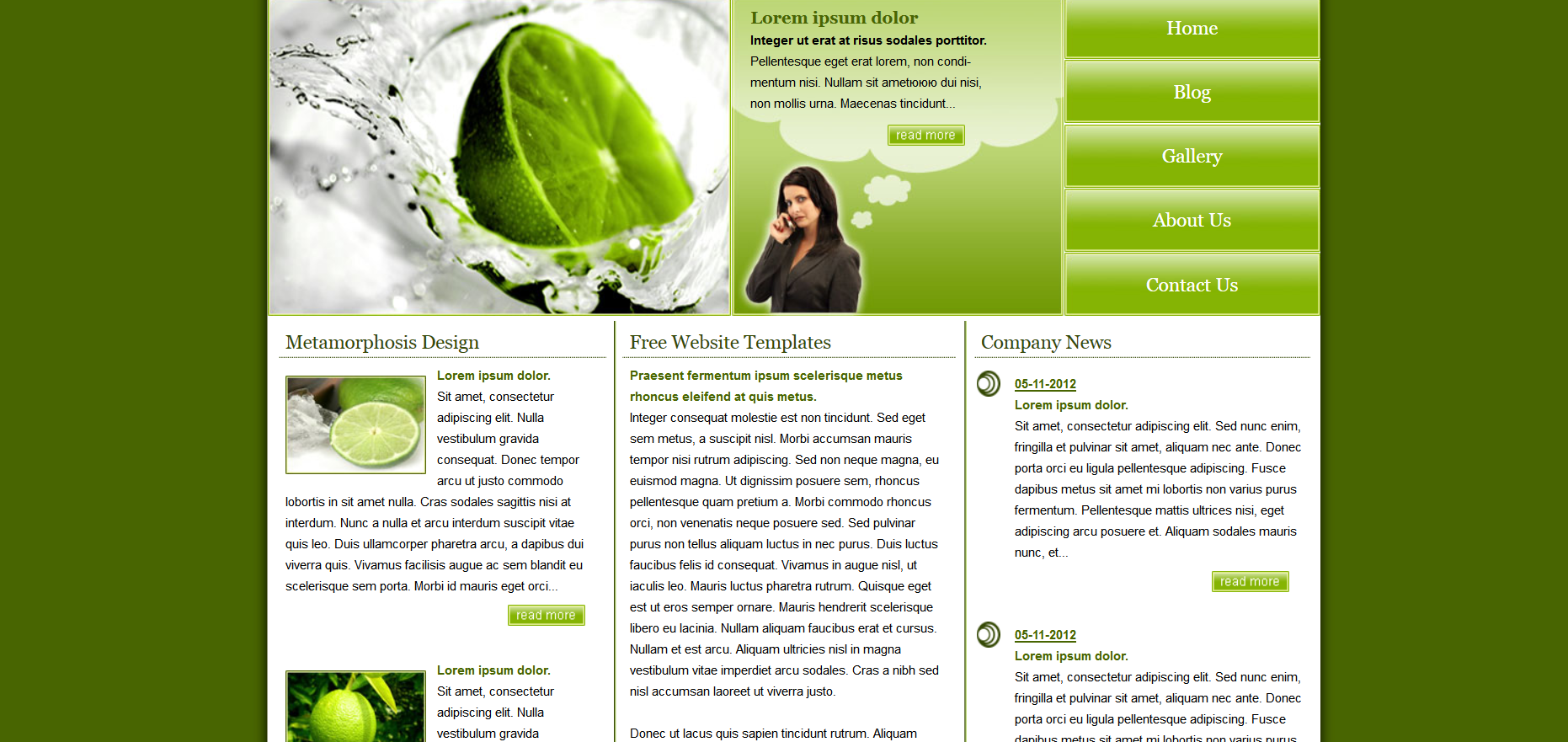 Шаблон сайта Персональные №464